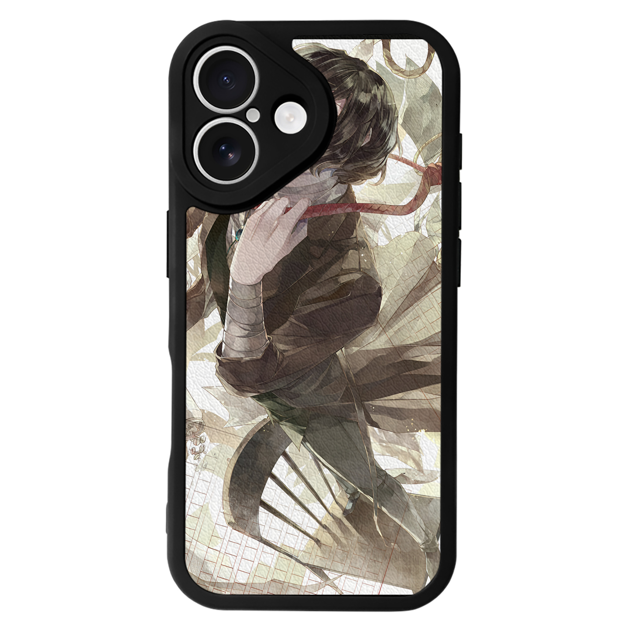（画像用） 文豪ストレイドッグス Bungo Stray Dogs 【iPhone 16シリーズ対応】シリコンスマホケース（レザー調） 材質：シリコン